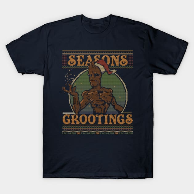 Seasons Grootings Sweater T-Shirt by FOUREYEDESIGN